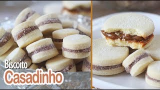 BISCOITO CASADINHO  COM RECHEIO DE DOCE DE LEITE  DIKA DA NAKA [upl. by Baryram767]