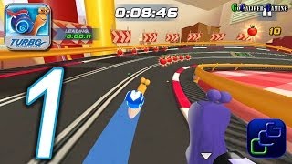 TURBO Racing League Android Walkthrough  Part 1  Class 1 Superstyle Speedway  Rival Race [upl. by Brigida]