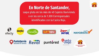 Con DaviPlata es fácil hacer sus retiros En Norte de Santander encuentre corresponsales y cajeros [upl. by Roland]