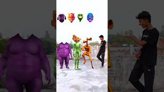 Red siren and green alien and dancing fatty dog head matching new vfx magical video shorts vfx [upl. by Hans8]