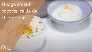 Nuage doeuf cocotte caillé de chèvre frais avec le microondes Whirlpool Cook30 [upl. by Rosita]