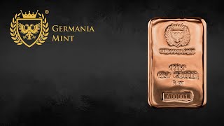 GERMANIA MINT COPPER CAST BAR 5 OZ [upl. by Virgina]