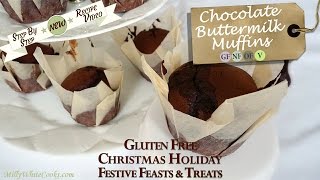 Chocolate Buttermilk Muffins Easy Glutenfree  Simple StepbyStep Baking Recipe [upl. by Yhprum]