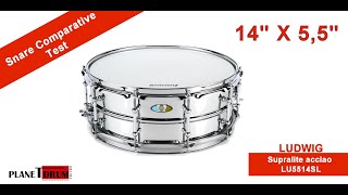 Ludwig Supralite Acciaio  Snare Comparative Test [upl. by Nuahsal]