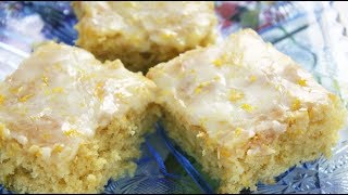 One Bowl Lemon Brownies  Super Easy Recipe [upl. by Itnuahsa]