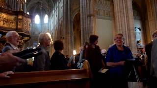 Solemn high mass in the Cathedral of Uppsala 7  Recessional and hymn outside the church [upl. by Mia538]