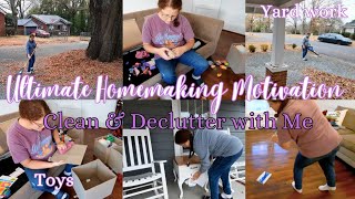 Ultimate Homemaking Motivation Clean amp Declutter with Me  Tackling the Playroom [upl. by Ulrich96]