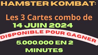 HAMSTER KOMBAT  LES 3 CARTES COMBO DAUJOURDHUI POUR AVOIR 5000000 DE PIÈCES [upl. by Bonar]