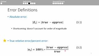 Numerical Methods Roundoff and Truncation Errors 12 [upl. by Odnomra]