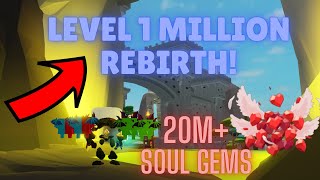 Rebirthing at Level 1 Million  Giant Simulator Classic Roblox [upl. by Initirb229]