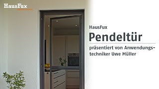 HausFux Pendeltür  Innovative Insektenschutztür präsentiert von Uwe Müller [upl. by Dorman482]