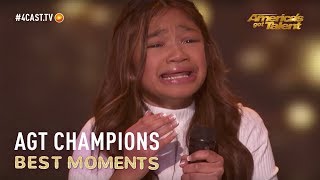 Angelica Hale receives the golden buzzer for her AMAZING performance for quotFight Songquot [upl. by Canty]