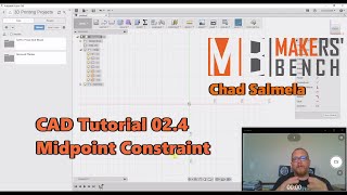 CAD Tutorial 024 Midpoint Constraint [upl. by Davison]