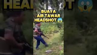 Buaya Air tawar HEADSHOT 😱 shorts trending [upl. by Amaras]