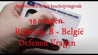 RIJBEWIJS B BELGIE  OEFENVRAGEN  5 [upl. by Kancler]