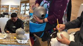 Pottery making demonstration by Sandra Victorino of Acoma Pueblo [upl. by Greenfield]