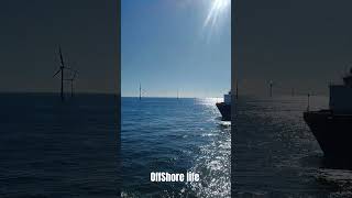 offshore life Jack up vessel running away  jackup offshore windturbine [upl. by Notelrac]