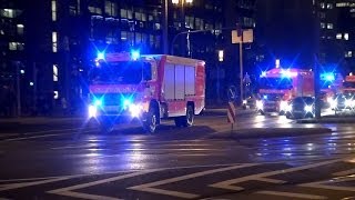 Brandmelderalarm im Frankfurter Hauptbahnhof 11 Einsatzfahrzeuge von 4 Feuerwachen [upl. by Iva]