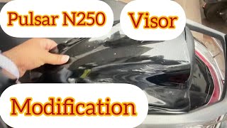 Pulsar N250 Windshield Modification  Pulsar N250 Visor  Visor modification of N250 [upl. by Neelyt]