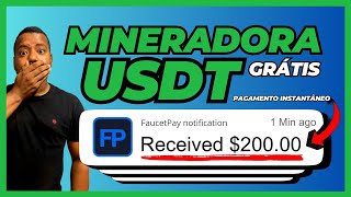 MINERADORA GRÃTIS DE USDT EM NUVEM  PAGANDO INSTANTÃ‚NEO NA FAUCETPAY Prova de Pagamento [upl. by Panchito]