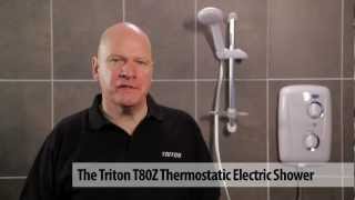 Thermostatic Electric Shower quotT80Z for safe showering for the familyquot video from Triton Showers [upl. by Idnym]