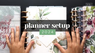 PLANNER SETUP 2024  1Planner System from 4 Planners using Discbound Classic Happy Planner Inserts [upl. by Aniretac]