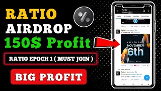 Ratio Airdrop Launch Date  Ratio airdrop Points convert Ratio  Ratio Airdrop Claim [upl. by Houser]