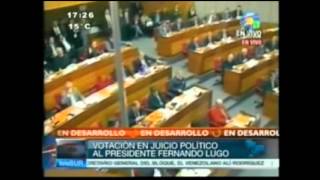 Voto nominal para la destitución de Lugo [upl. by Svetlana]