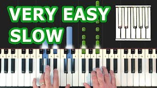 Amélie  piano tutorial easy  Comptine dun Autre Été SLOW  Yann Tiersen  how to play [upl. by Tutankhamen]