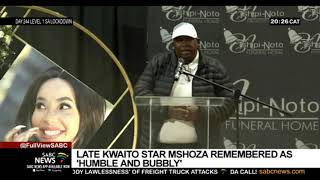 Memorial service for Mshoza held in Newtown [upl. by Nahrut771]