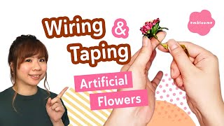 How to Wire amp Tape Your Silk Flowers For Making Boutonnières  Personal Wedding Flowers Series Ep2 [upl. by Dane]