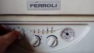 Ferroli F24 boiler central heating ignition working after reset [upl. by Harvie443]