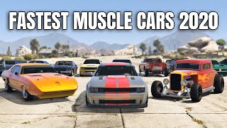 GTA 5 ONLINE  Best Fully Upgraded Muscle Cars  FASTEST MUSCLE CARS [upl. by Nellaf]