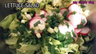 LETTUCE SALAD l HEALTHY IN SIMPLE RECIPE l PARA SA ASAWA KO ROMANA l PINAY IN ROMANIA [upl. by Annohsal]