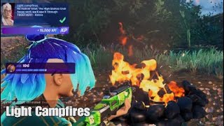 Easily Light Campfires  Fortnite Fortnitemares Quest [upl. by Nairbal]