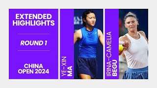 YeXin Ma vs IrinaCamelia Begu  R1 China Open 2024  WTA Match Highlights [upl. by Annayad]