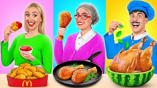 Me vs Grandma Cooking Challenge  Kitchen Hacks and Tricks by Mega DO Challenge [upl. by Zaid]