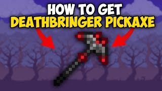 How to Get Deathbringer Pickaxe in Terraria 1449  Deathbringer Pickaxe terraria [upl. by Bornstein354]