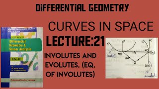 Lecture 21 Involutes and Evolutes equation of Involutescurves in space differential Geometry [upl. by Concoff348]