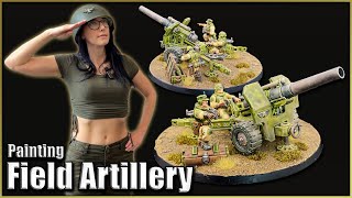 Painting a Field Ordinance Artillery Battery  Warhammer 40k Astra Militarum amp Bolt Action [upl. by Dar274]