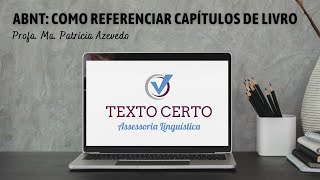 ABNT Como referenciar capítulos de livro [upl. by Idur]