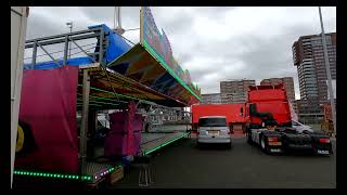 Kermis Rotterdam opbouw Dinsdag middag 9 4 [upl. by Akeyla]