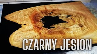 Stół z żywicy epoksydowej  Czarny Jesion  Jak zrobić stół  poradnik  DIY [upl. by Epuladaug]