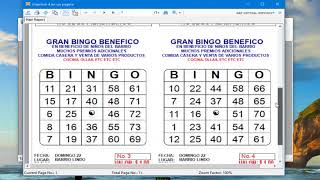 Programa para imprimir tablas de bingo [upl. by Lenod]