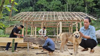 Complete The Roof Frame  Make Crispy Rice Cracker Enjoy Together  Animal Farm [upl. by Neeleuqcaj899]