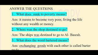 Class 8 English Book  unit 6  sinbad question and answers [upl. by Alonso807]