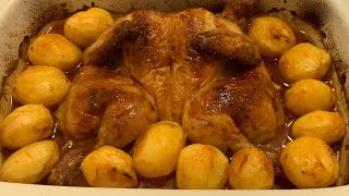 Frango Assado no Forno com Batatas  Coxas e Sobrecoxas [upl. by Candless29]