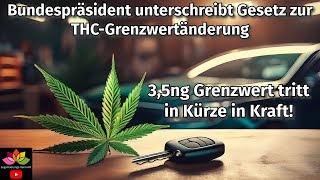 Bundespräsident Steinmeier unterschreibt Gesetz zur Anpassung des THC Grenzwerts im Straßenverkehr [upl. by Linn]