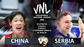 China vs Serbia  Womens VNL 2023 [upl. by Nila]