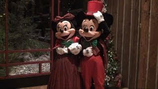 Mickey and Minnie Mouse Christmas Meet amp Greet Disneys Wilderness Lodge  Walt Disney World [upl. by Cairns]